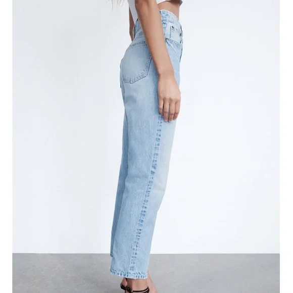 Zara high waisted straight leg jeans - Picture 3 of 12